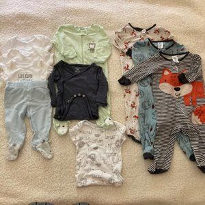 Bundle of swaddle me and baby boy cloth